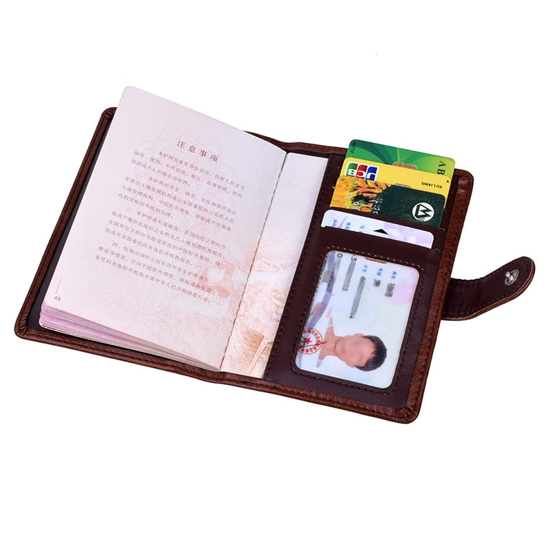 Passport Cover Leather Wallet